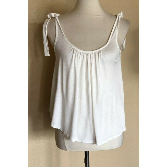 Nasty Gal Emory Park Women's White Tie Shoulder Tank Top Size S NWOT - Picture 9 of 11